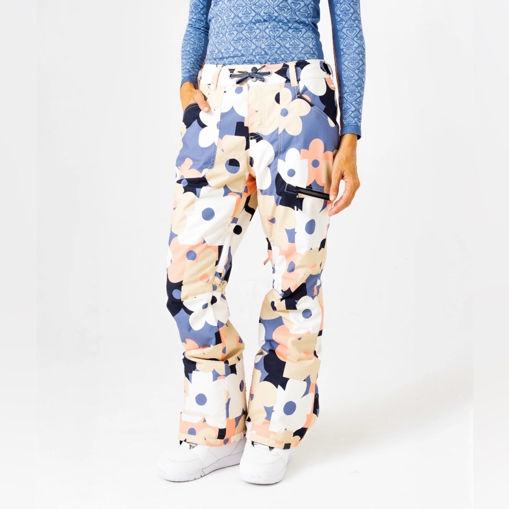 Roxy Snow Pants Nadia Floral Womens L & XL Ski Snowboard